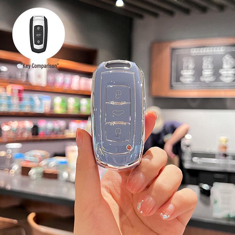 Compatible with Geely Panda Mini, Mini Boyue, Vision X3, Emgrand GS, Borui, Premium Key Case.