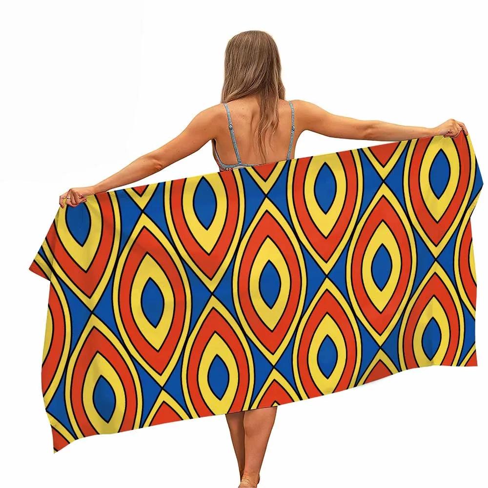 African Culture Microfiber Beach Towel Portable Quick Fast Dry Sand Outdoor Travel Swim Blanket Thin Yoga Mat For Women Gifts