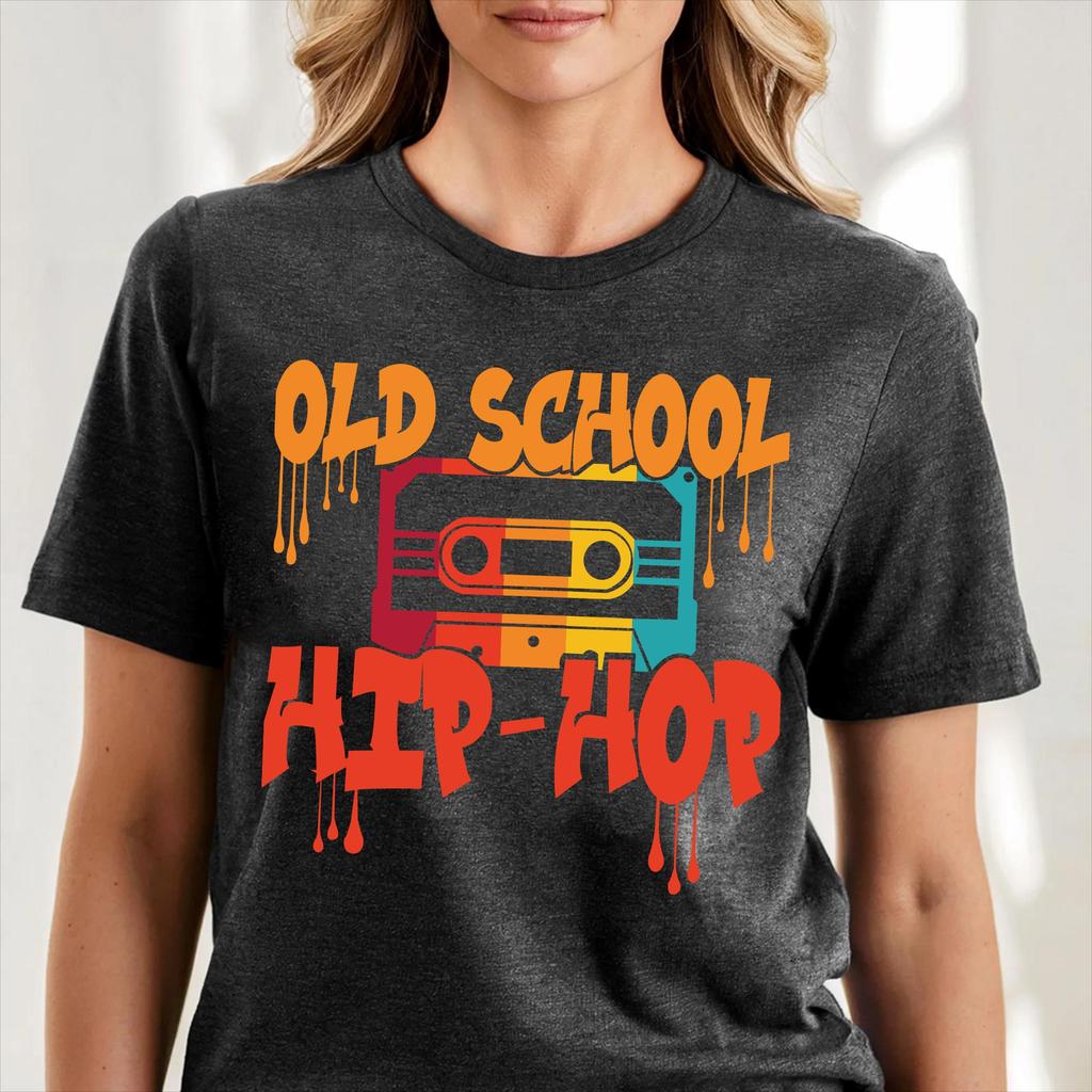 2025 Summer Old School Hip Hop Sweatshirt: 80s 90s Cassette Tape Tee Fashion 100% Pure Cotton Printed Breathable T-shirt Y2k