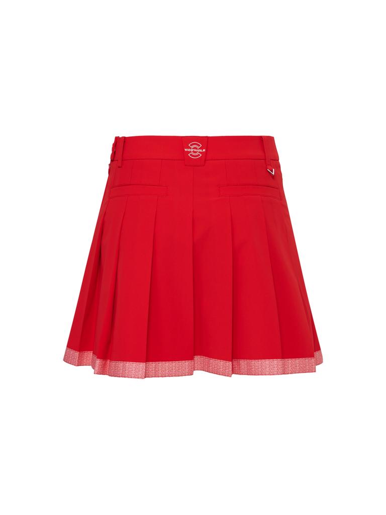 WIDEANGLE Co Summer Basic Pleated Culottes L_Red