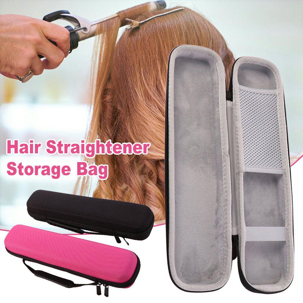 Hard Shell Hair Straightener Storage Bag Double Zipper Hair Rollers Storage Box  Hair Dryer