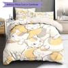 Natsume'sbook Pattern Bedding Quilt Set Quilt Cover Pillowcase Home Decoration Birthday Gift (1 * Duvet Cover + 2 * Pillowcase, Without Core)