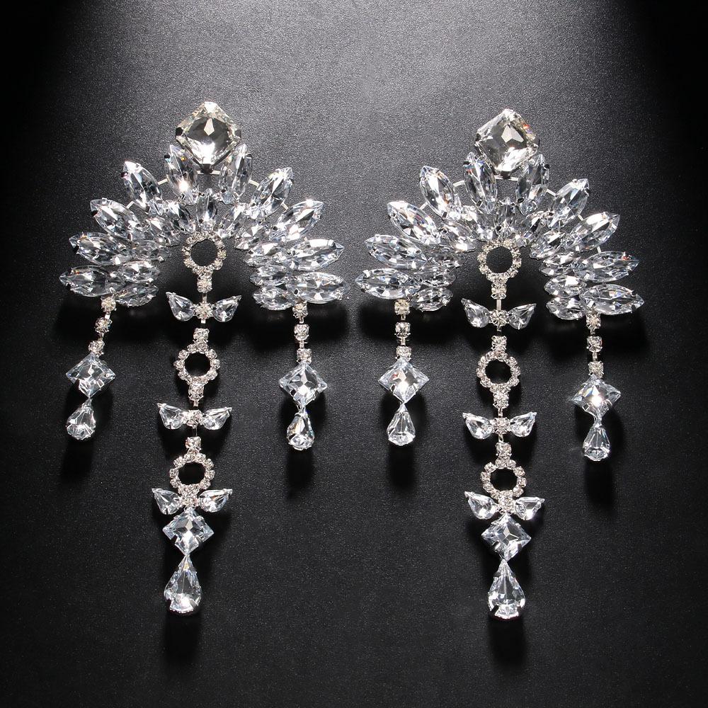 

Ethnic Style Exaggerated Earrings, Luxury Fashion Sexy Fringed Earrings Accessories Earrings серебряный