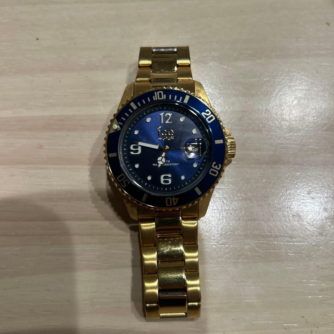 Used ICE WATCH Gold Blue Quartz Watch