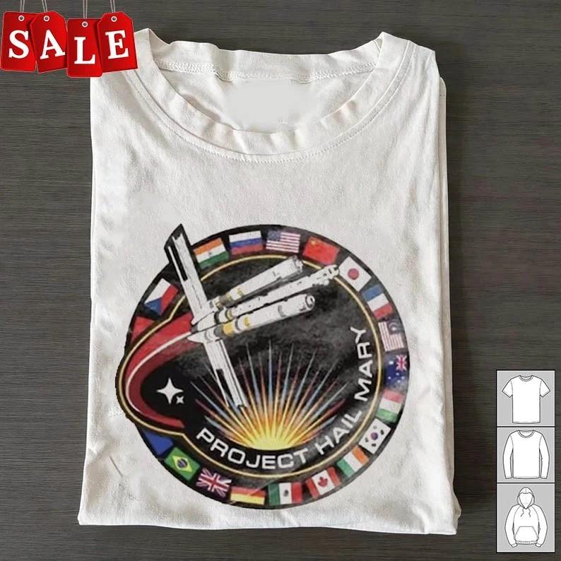 New Popular Project Hail Mary Ringer Space Mission Patch S-5XL Shirt JM613 XL