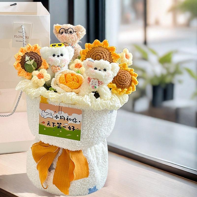 Crochet Flower Bouquet Graduation Bouquet Gifts Wedding Guests Gifts Teacher'S Day Mother'S Day Parents' Day Gifts
