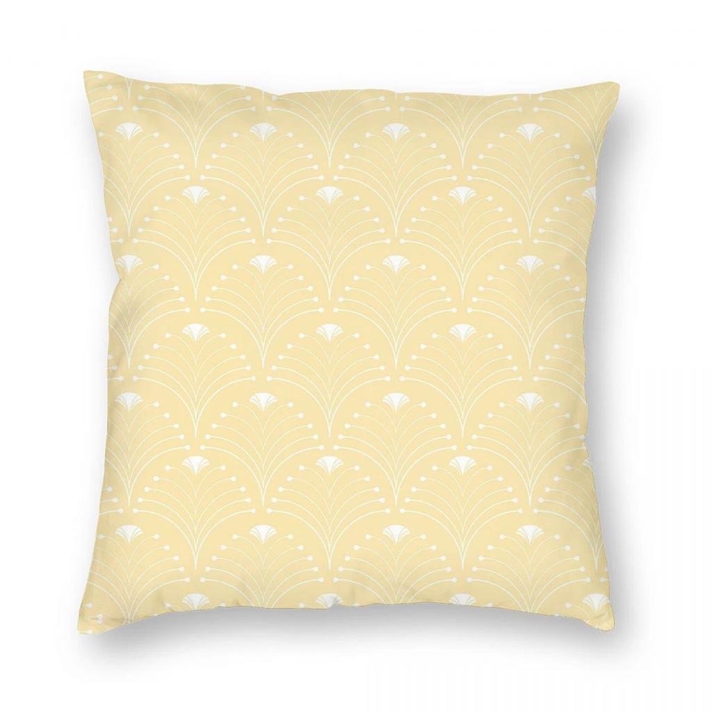 Federa Dulux Giallo Limone Ghiacciato Poliestere Lino Velluto Stampata con Zip Federa Decorativa Copricuscino per Divano