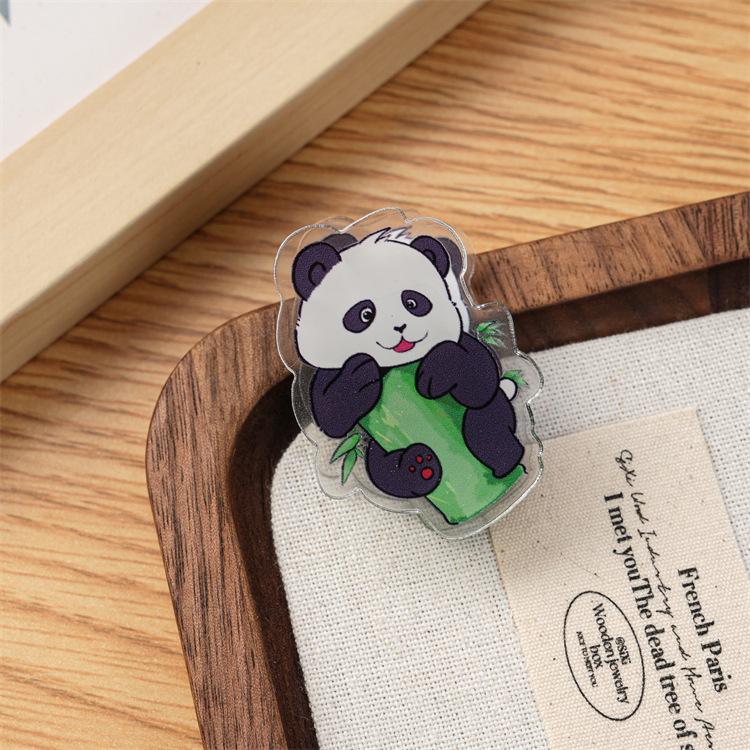 Panda Cartoon Acrylic Snack & Receipt Holder Clips