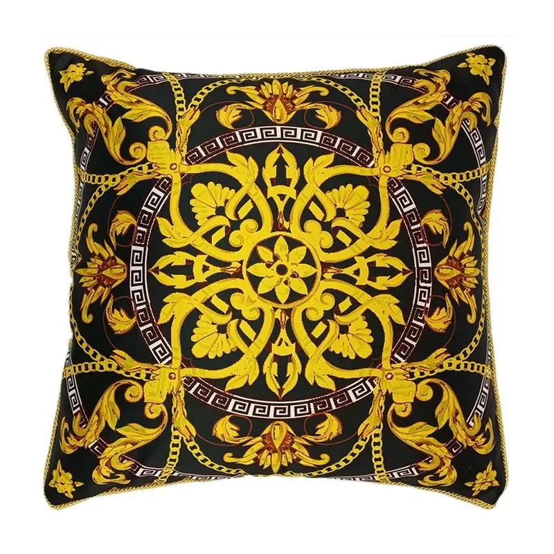 European Style Throw Pillow Cover Indoor Sofa Cushion  Classic Geometric Vine Printed