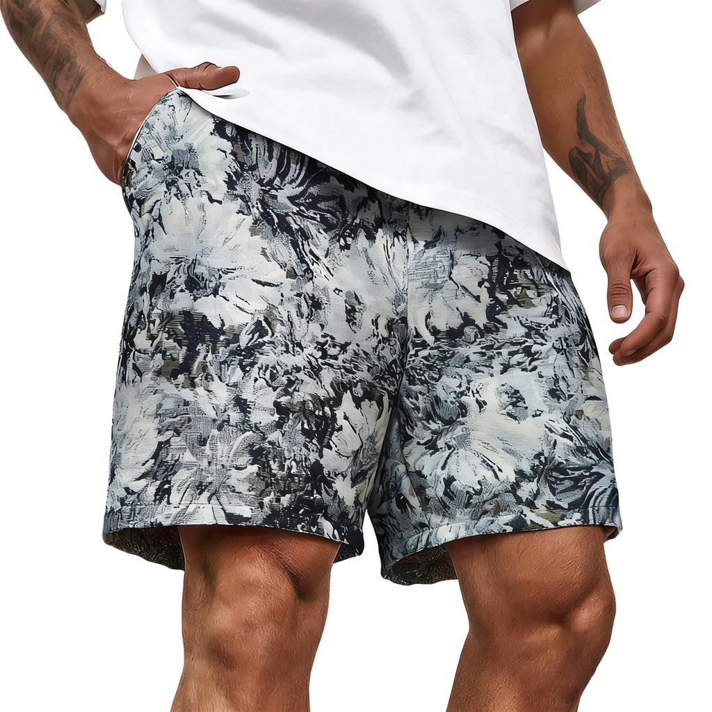 Pánské letní ležérní šortky s potiskem Pánské módní sportovní šortky