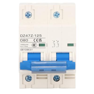 2P Circuit Breaker 10KA Breaking Capacity Solar PV System Small Circuit Breaker 80A 1000V