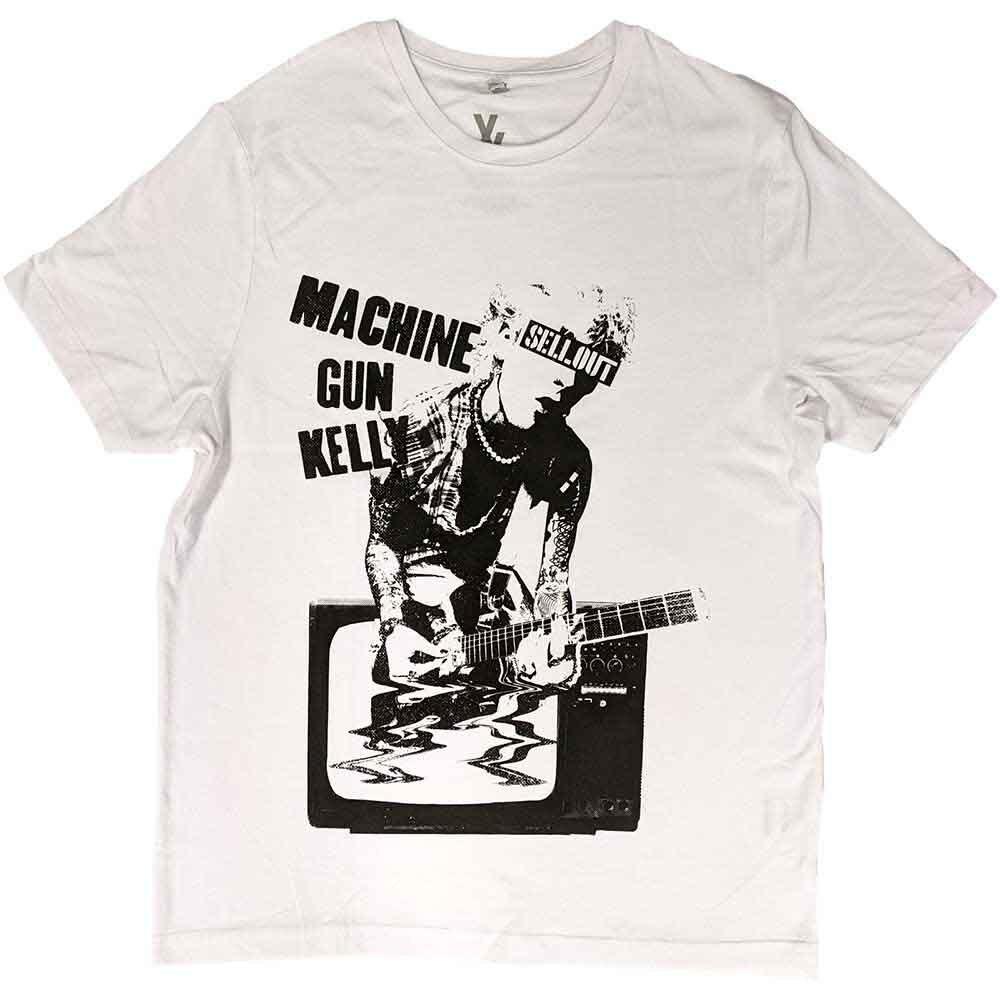 Machine Gun Kelly TV Warp T-Shirt White New Unisex T-Shirt XXXXL