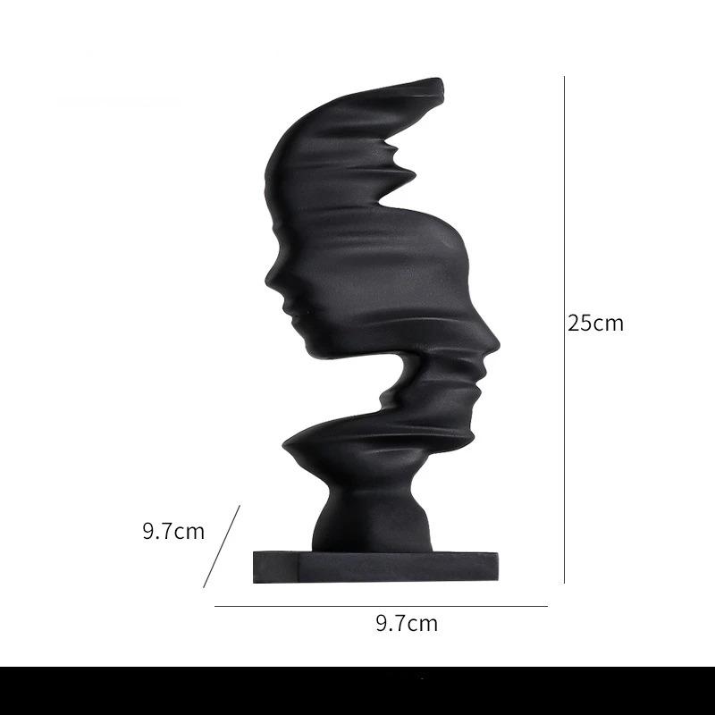 Moderne Abstrakte Menschliche Harzskulptur, Kreatives Kunstornament für TV-Schrank, Wohnzimmer Büro Schreibtisch Dekor, Minimalistisches Geschenk