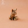 Antikbronze Liebe Niedlicher Fuchs Miniaturfiguren Schreibtischornament Dekorationen Zubehör Kupfer Tierskulptur Heimdekor Handwerk