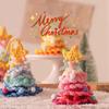 Christmas Tree Gift Hanging Keyring Santa Claus Christmas Eve Gift Handmade Crochet Colorful Christmas Tree Keychain Car Decor