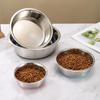 Stainless Steel Pet Bowl - Durable, Multi-Size Dog and Cat Feeder with Paw Print Design