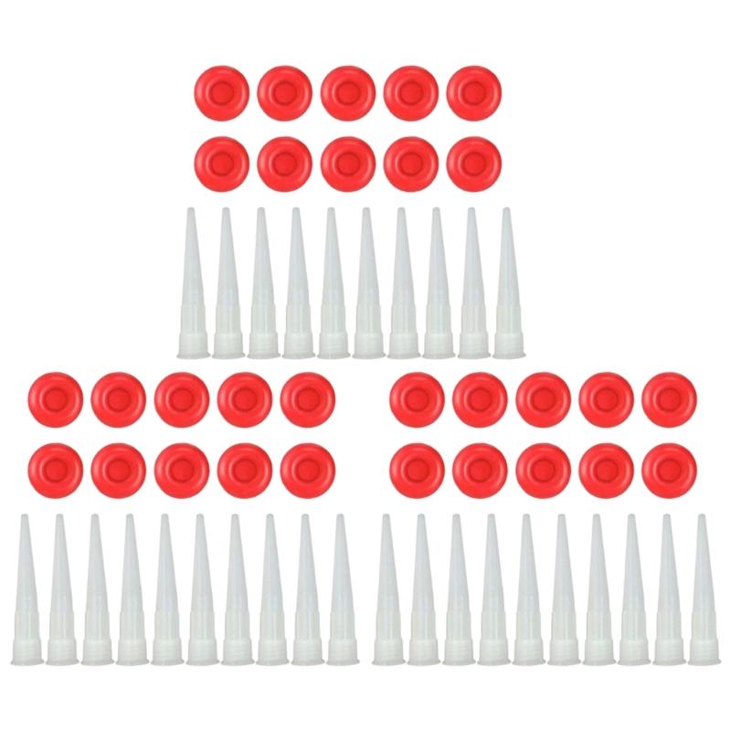 Silicone Tube Nozzle Caps Sealable Cartridges Spare Nozzles Screw Cover for Silicone Caulking Pipe Spare Nozzles