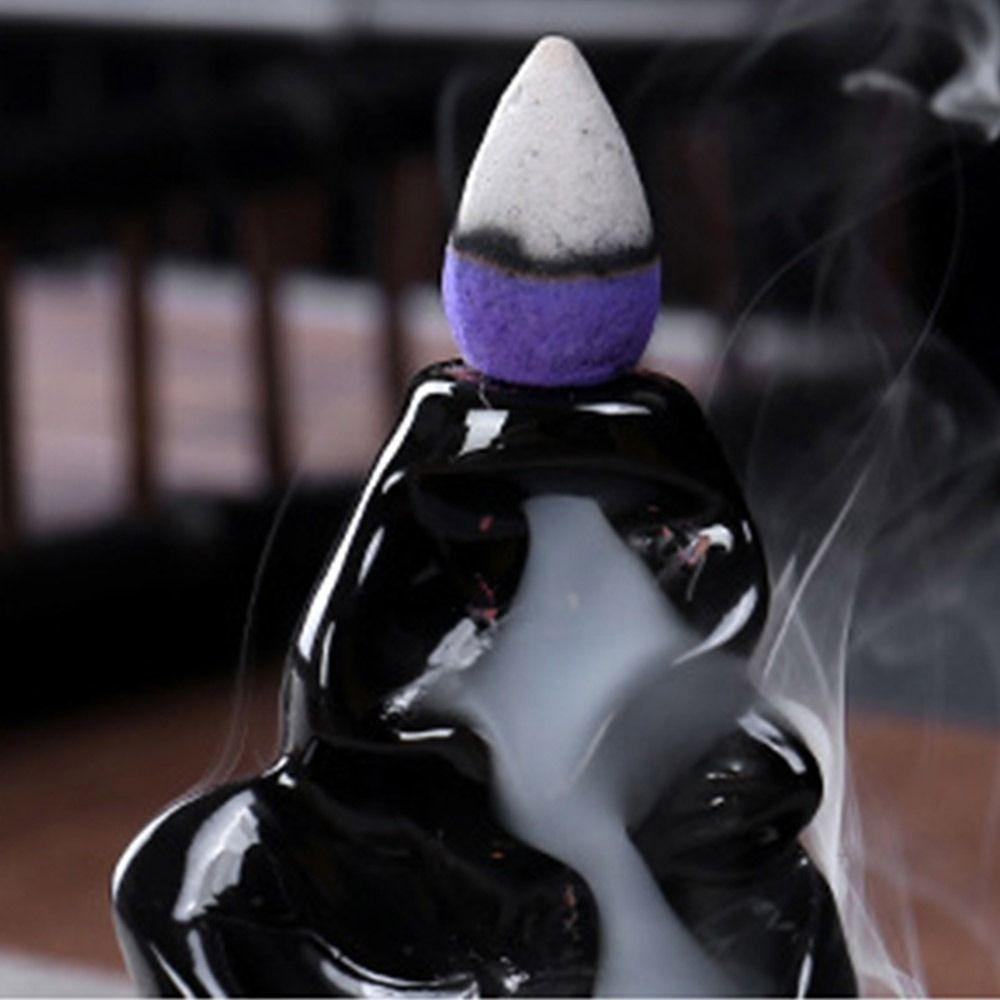 Ornaments Home Decor Aromatherapy Elegant Craft Backflow Ceramic Holder Incense Burner Smoke Censer