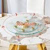 Two-Tier, Rotating Glass Plate. The Upper Glass Diameter 61 cm, the Lower 38 cm. The Design Allows for Easier Picking Up and Putting Down of Objects.