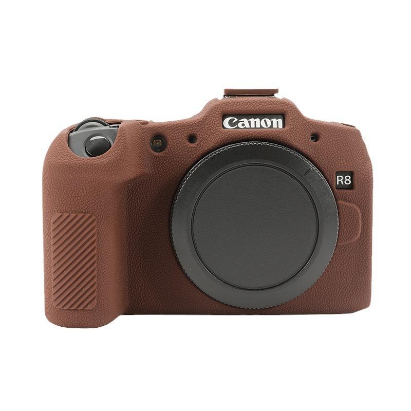 Camera Bag and Silicone Protective Case for Canon EOS R8 Full - Frame Mirrorless Camera - Soft Gel Shell