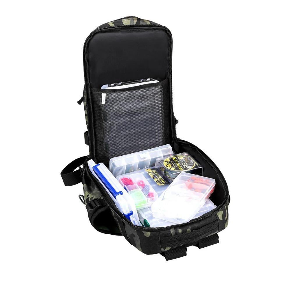 Fishing Bag Tactical Backpack Bait Lure Box Fishing Rod Reel Pouch Bags Fishing Tackle Accessory Bags Camping Shoulder Bag