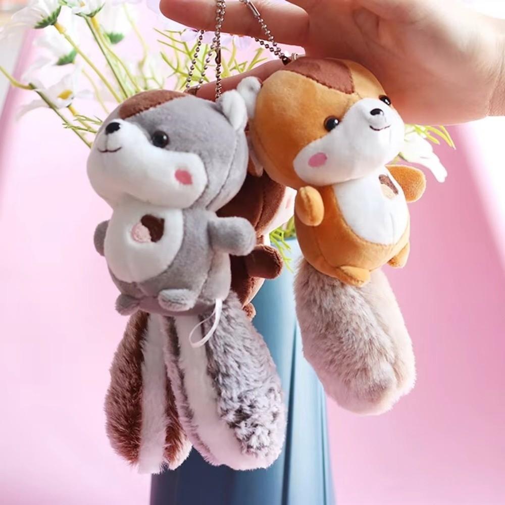 Cartoon Animal Plush Raccoon Keyring Soft Plush Hanging Ornament Holiday Gifts