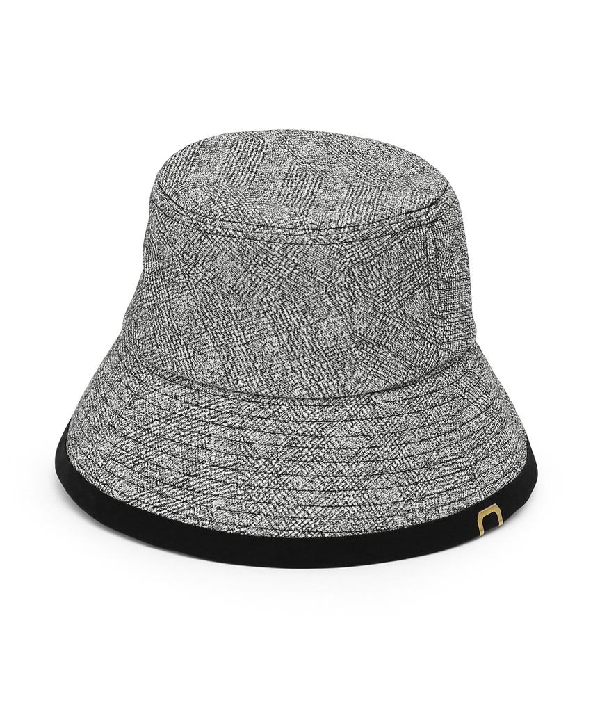 Eondeokeonteulolseutyudio Cotton Bucket Hat Drop Bucket / Cotton Hb / Line Black