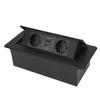 Desktop Socket Box 2 Prong Outlets USB Type C 20W Fast Charging Recessed Power Strip for Home