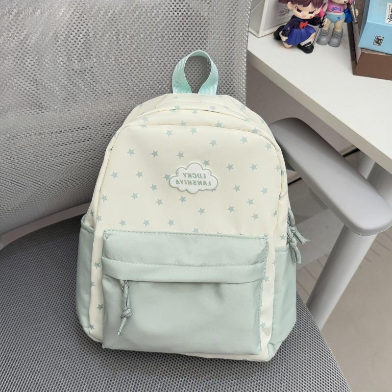 Schoolbag Japanese sweet backpack female Mori printing casual texture backpack kindergarten polka dot niche middle school student schoolbag