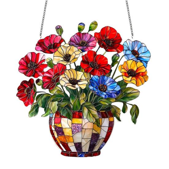 Acrylic Garden Sign with Potted Plant Pattern Weather-Resistant Outdoor Pendant 2D Lawn And Patio Decor for Home Celebration And Garden