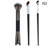 Professional Makeup Brush Set 2/3 Pcs Double-headed U-Shape Foundation Black Eyeshadow Contour Brushes Travel Cosmetic Kit