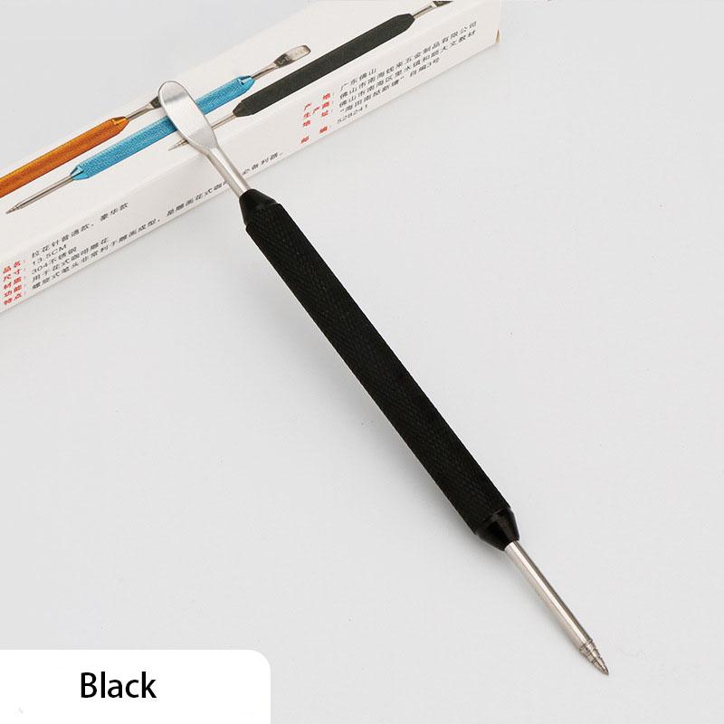 Kaffepenn i rustfritt stål med blomstermønster, gravert pinne, cappuccino, latte, kaffedekorativ kunstpenn, fancy kaféverktøy