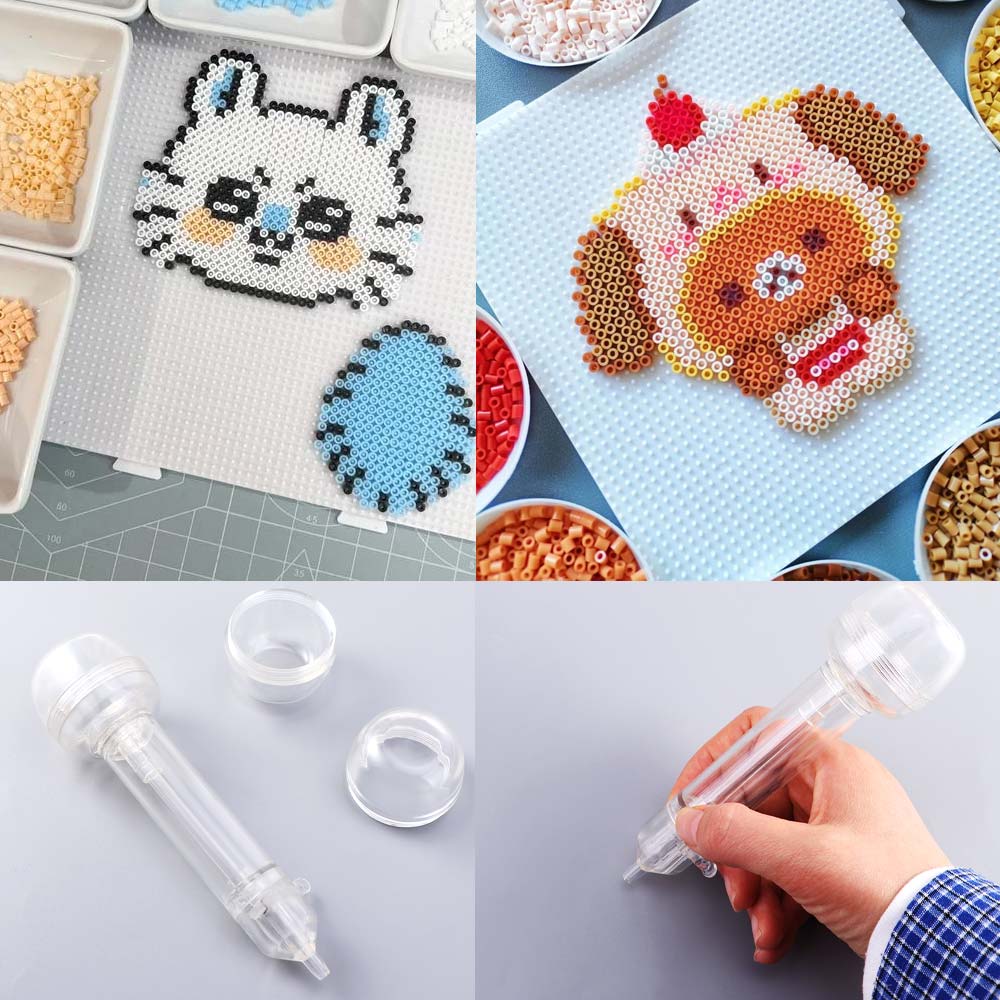 3D Pixel Puzzle Press-Type Bead Pen Transparent Bead Positioning Pen DIY Decor Crafts
