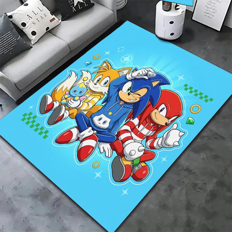 Sonic Hedgehog Carpet Rug For Living Room Bedroom Home Sofa Decoration Kids Play Nonslip Floor Mat