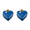 2pcs Stainless Steel Dark Blue Enamel Retro Anklet Charm Bohemia Pendant Base for DIY Earring Necklace Vacation Jewelry Findings