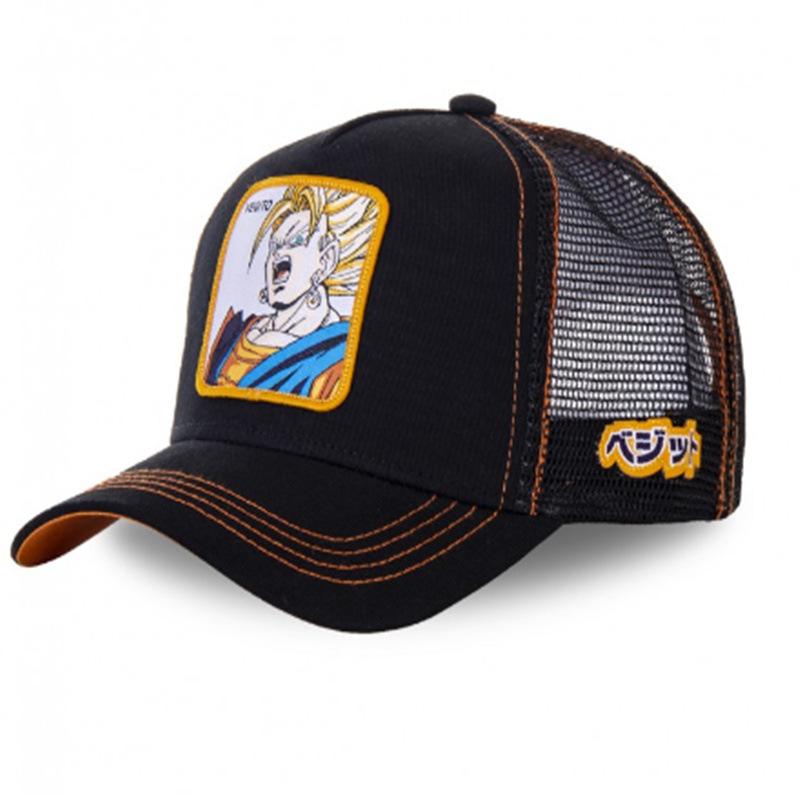 Neue Dragon Ball Son Goku Kappe Sommer Reise Schirmmütze Herren Stickerei Hip-Hop Kappe Stil Sonnenschutz Verstellbare Trucker Mesh Kappe