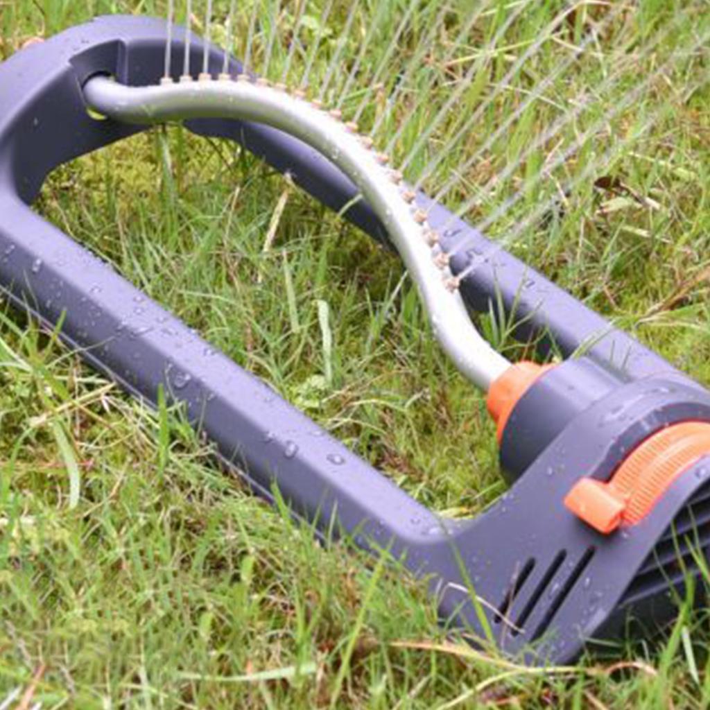 Garden Swing Sprinkler Yard Large Area Irrigation Oscillating Adjustable Lawn Park Watering System with 19 Nozzles