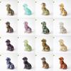 Resin Dog Figurine With Natural Crystal For Office Desk Decor And Home Gift