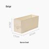 Anqin Foldable Narrow Storage Box - White Fabric