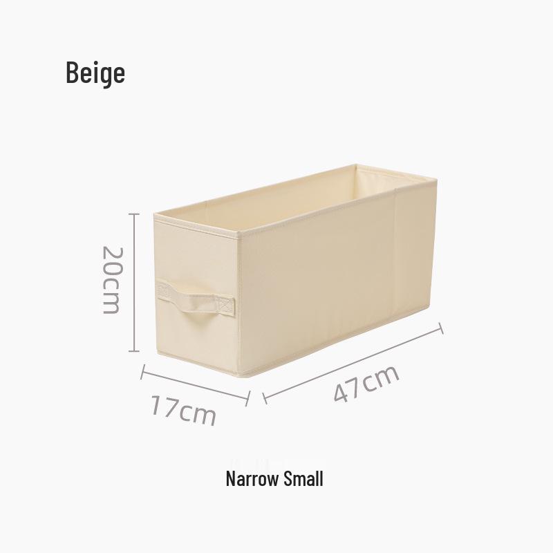 Anqin Foldable Narrow Storage Box - White Fabric