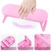 Portable Foldable Russian Manicure Hand Rest with Lamp Support