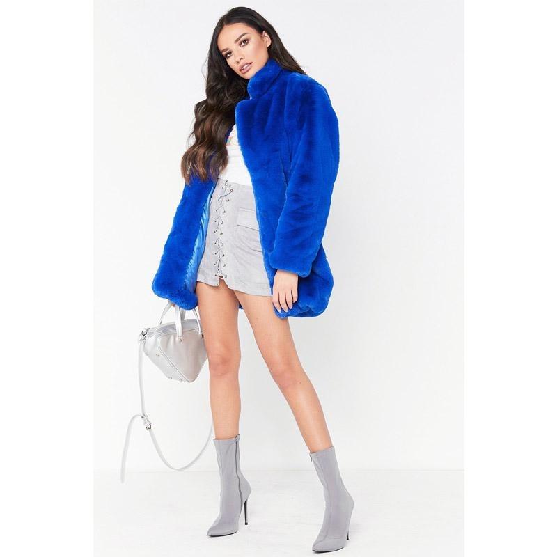 

2026 New Lady Imitation Rabbit Fur Coat Female Loose Soft Fur Warm Jacket XXXL синій