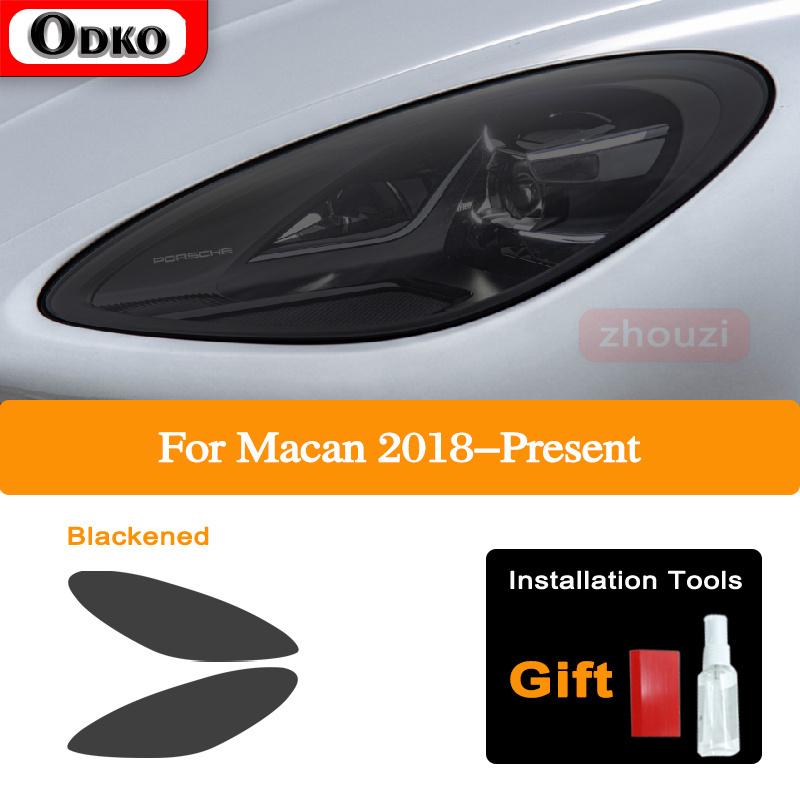 Per Porsche Macan 2018 Faro Auto Tinta Nero Pellicola Protettiva Vinile Fanale Posteriore Trasparente TPU Adesivo Accessori