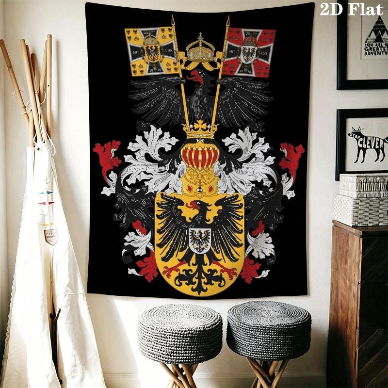 German Empire Wall Tapestry Aesthetic Wall Hanging Printed Fabric Blanket Decorative Tapestries for Bedroom Living Room Home Decor