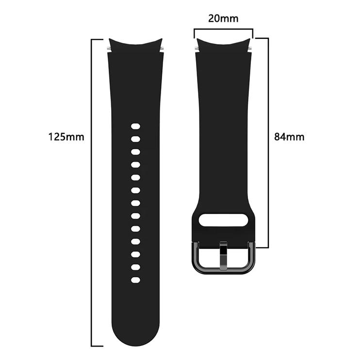 Silicone Strap For Samsung Galaxy Watch 7/6/5/4 40mm 44mm Color tonal buckle bracelet For Galaxy 6 Classic 43mm 47mm 5 Pro Belt