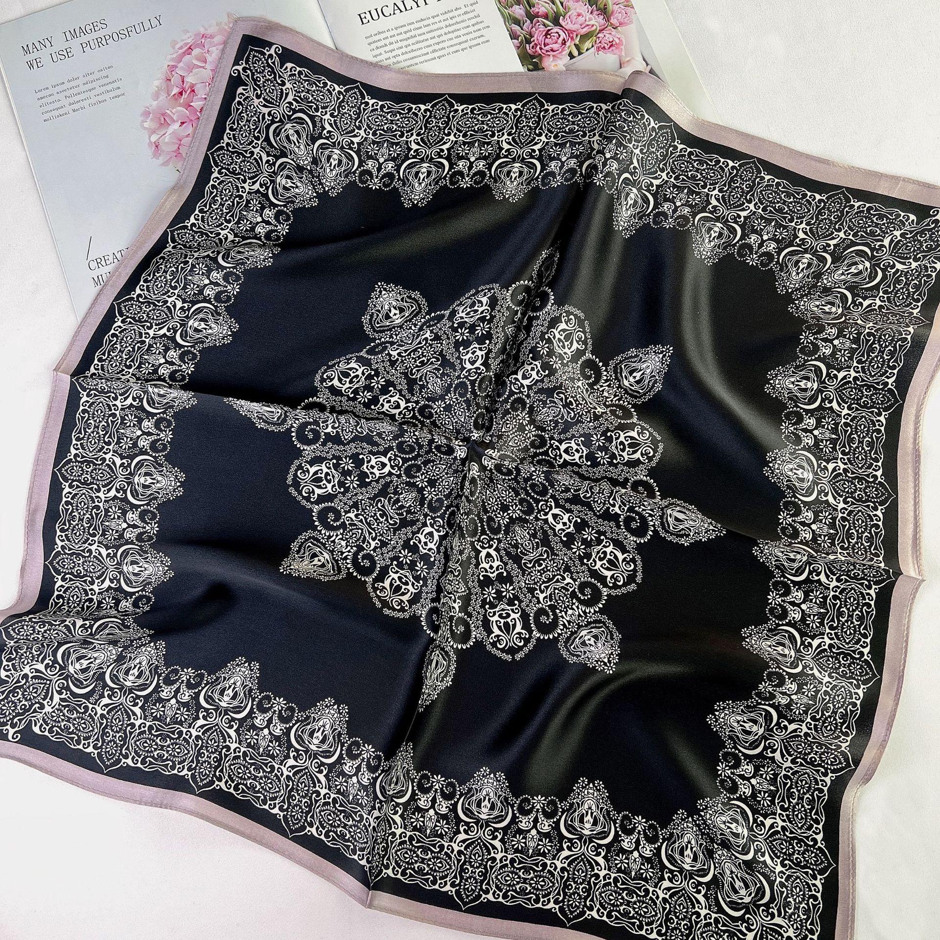 

53 * 53 см. Модний жіночий шовковий квадратний шарф. Пов’язка на голову 53*53cm