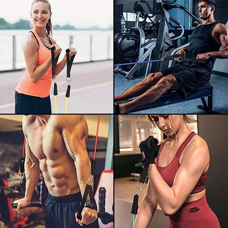 Customize 11 Pcs TPE 100lbs 150lbs Pull Rope Stretch Resistance Bands Set Home Gym Yoga Pilates Abs Exercise