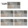 Waterproof Wall Decals for Kitchen 5Pcs Vintage Brick Tile Stickers, Oil?Proof Wallpaper, Peel Removable Backsplash Rental & Stick Living Room Home