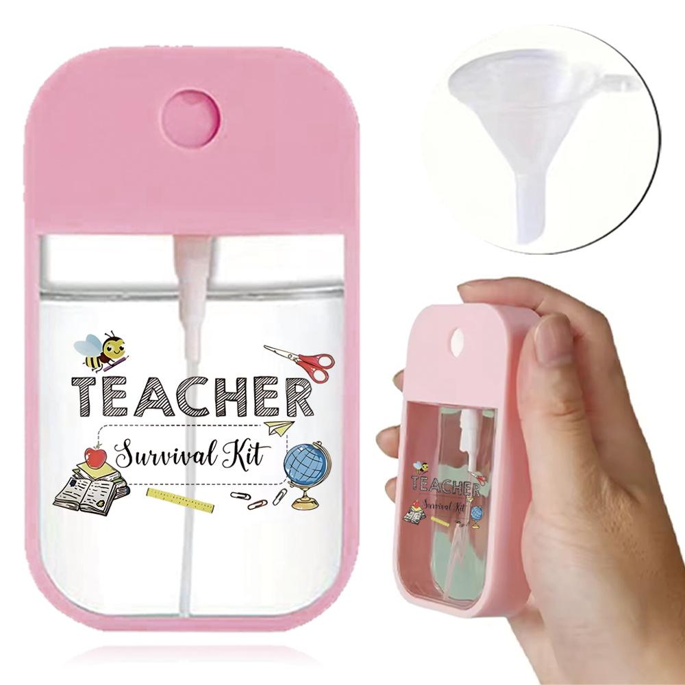 Travel Perfume Bottle With Funnel Portable Spray Bottle Alcohol Perfume Container Card Spray Bottle Teacher Series Pattern