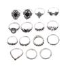 15 Stück/Set Vintage Ring Persönlichkeit Punk Gothic Herren Damen Ringe Schmuck Geschenk
